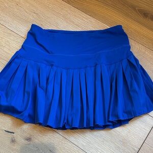 Chic Royal Blue Pleated Mini Skirt